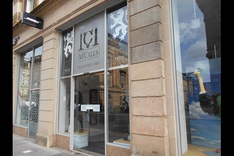 McCalls is a kilt and Highland dress retailer that takes itself seriously and gives shoppers space and a series of engaging in-store displays to look at.